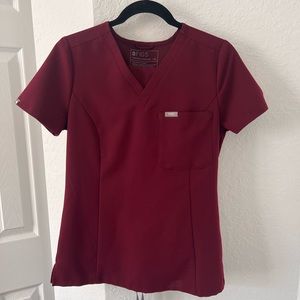 FIGS - Burgundy Scrub Set